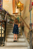 Navy Floral Halter Swing Holiday Princess Dress - Girls - Pineapple Clothing