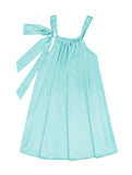 Light Blue Charmeuse Halter Swing Spring Party Mommy and Me Dresses - Pineapple Clothing