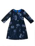 Navy Blue Floral Lace Empire Waist 3/4 Sleeve Mother Daughter Dresses - Pineapple Clothing