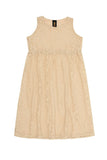Beige Stretchy Lace Empire Waist Sleeveless Stylish Mommy and Me Dress