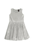 Silver Grey Sleeveless Skater Fit & Flare Party Mother Daughter Dress