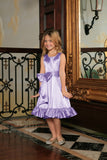 Lavender Charmeuse Fit Flare Spring Party Midi Princess Dress - Girls - Pineapple Clothing