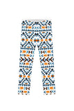 Etno Chic Lucy White Bohemian Print Fall Fashion Leggings - Girls