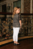Black Lace Elbow 3/4 Sleeve Dressy Evening Party Mommy and Me Top