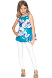 Gentle You Emily Blue Flower Cute Sleeveless Eco Top - Girls - Pineapple Clothing