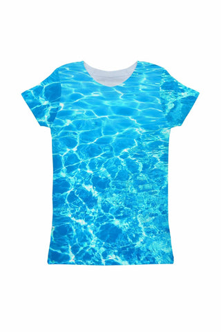 Harmony Song Zoe Blue Water Print Designer Tee - Girls - Pineapple Clothing