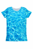 Harmony Song Zoe Blue Water Print Eco T-Shirt - Women - Pineapple Clothing