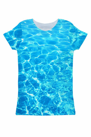 Harmony Song Zoe Blue Water Print Eco T-Shirt - Women - Pineapple Clothing