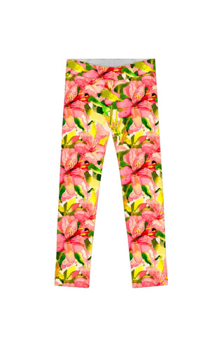 Havana Flash Lucy Colorful Floral Print Knit Leggings - Girls - Pineapple Clothing