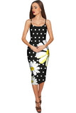 He Loves Me Olivia Black Daisy Evening Midi Dress - Women - Pineapple Clothing