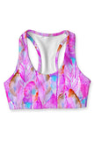 Impression Stella Boho Pink Seamless Racerback Sport Yoga Bra - Women