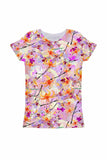 In Love Zoe Floral Baby Pink Print Cute Designer Tee - Girls - Pineapple Clothing