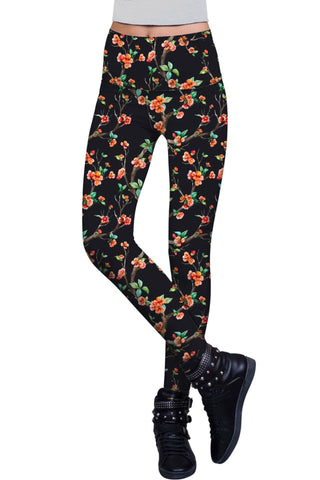 In The Night Lucy Floral Print Performance Leggings - Women - Pineapple Clothing