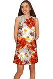 In The Wheat Field Adele Designer Floral Shift Dress - Women - Pineapple Clothing