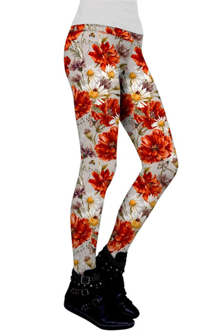 In The Wheat Field Lucy Floral Performance Legging - Women - Pineapple Clothing