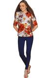 In the Wheat Field Sophia Floral Elegant Dressy Top - Women - Pineapple Clothing