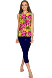 Indian Summer Emily Vintage Floral Print Dressy Top - Women - Pineapple Clothing