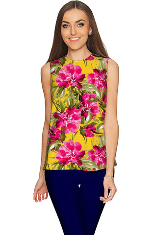 Indian Summer Emily Vintage Floral Print Dressy Top - Women - Pineapple Clothing