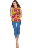 Indian Summer Emily Vintage Floral Print Dressy Top - Women - Pineapple Clothing