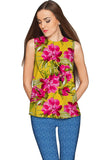 Indian Summer Emily Vintage Floral Print Dressy Top - Women - Pineapple Clothing