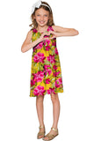 Indian Summer Sanibel Pink & Yellow Floral Print Dress - Girls - Pineapple Clothing