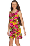 Indian Summer Sanibel Pink & Yellow Floral Print Dress - Women - Pineapple Clothing