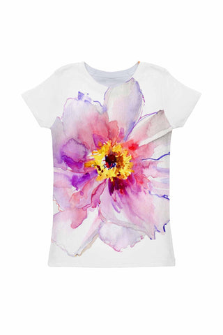 Isle of Love Zoe Floral Print Cute Designer Tee - Girls - Pineapple Clothing