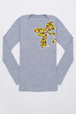 Leopard Bow Tee - Girls - Pineapple Clothing