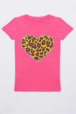 Leopard Heart Tee - Girls - Pineapple Clothing