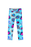 Little Medusa Lucy Cute Blue Printed Leggings - Girls - Pineapple Clothing