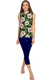 Little Queen of Flowers Emily Green Floral Party Top - Women - Pineapple Clothing