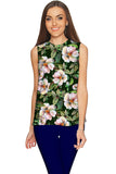 Little Queen of Flowers Emily Green Floral Party Top - Women - Pineapple Clothing