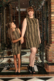 Sage Green Animal Print Sleeveless Stylish Shift Mommy and Me Dresses - Pineapple Clothing