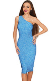 Miami Jeans Layla Blue Print Sexy Bodycon Dress - Women - Pineapple Clothing