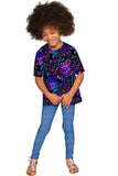 Midnight Glow Sophia Purple Elbow Sleeve Party Top - Girls - Pineapple Clothing