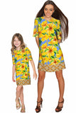 After the Rain Grace Yellow Floral Sleeved Shift Dress - Girls - Pineapple Clothing