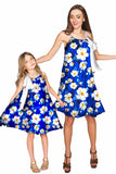 Almond Blossom Melody Blue Chiffon Floral Dress - Women - Pineapple Clothing