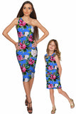 Aquarelle Layla Blue Floral Bodycon Party Eco Dress - Women - Pineapple Clothing
