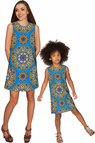 Boho Chic Adele Shift Floral Mother and Daughter Dress - Pineapple Clothing