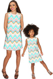 Chevron Please Adele Shift Floral Mommy and Me Dresses - Pineapple Clothing