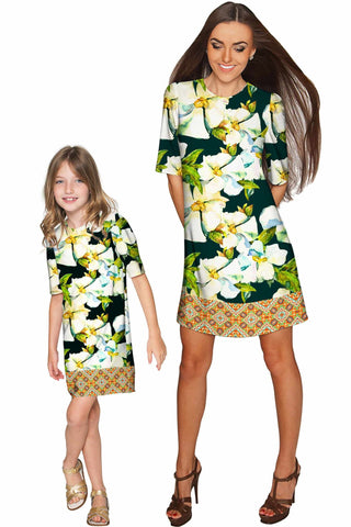 Date Night Grace Shift Floral Mommy and Me Dress - Pineapple Clothing