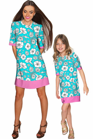 Forever Young Grace Shift Floral Mommy and Me Dresses - Pineapple Clothing