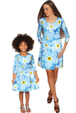 Forget-Me-Not Gloria Empire Waist Baby Blue Dress - Girls - Pineapple Clothing
