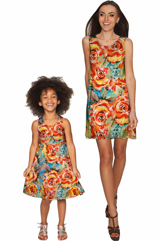 Fox Sanibel Empire Waist Mother and Daughter Dress - Pineapple Clothing
