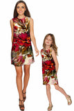 Free Spirit Adele Red Floral Boho Print Shift Dress - Girls - Pineapple Clothing