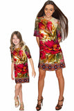 Free Spirit Grace Red Floral Fall Boho Shift Dress - Girls - Pineapple Clothing