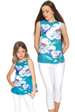Gentle You Emily Blue Flower Cute Sleeveless Eco Top - Girls - Pineapple Clothing