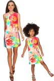 Good Idea Adele Colorful Floral Print Shift Sundress - Girls - Pineapple Clothing