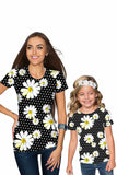 He Loves Me Zoe Black Floral Print Designer Tee - Women - Pineapple Clothing