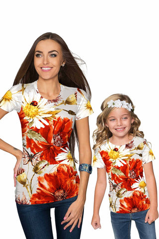 In The Wheat Field Zoe Designer Floral T-Shirt - Mommy & Me - Pineapple Clothing